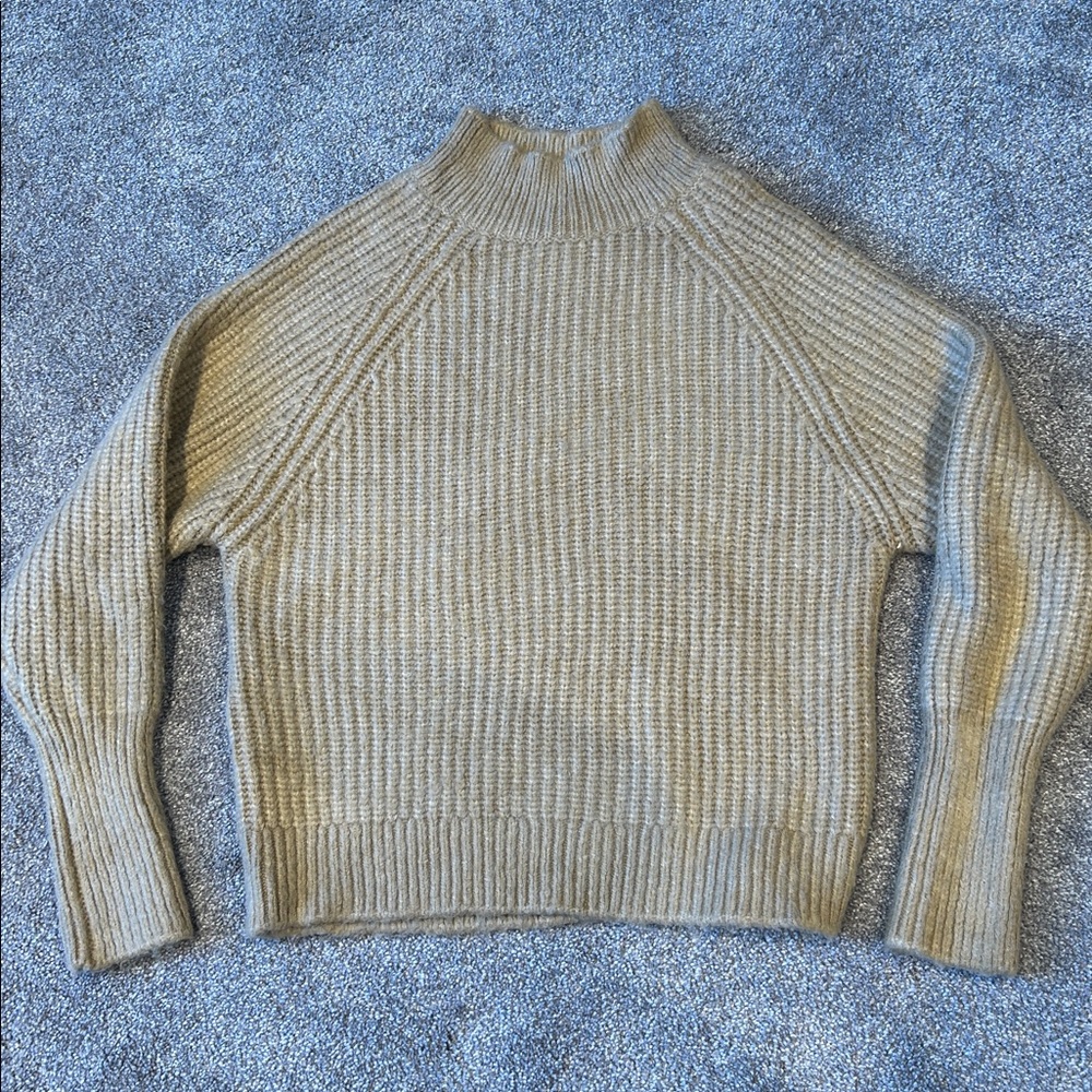 Velvet Heart Pullover Sweater Women’s Small Camel‎ Brown Mock Neck Chunky Knit